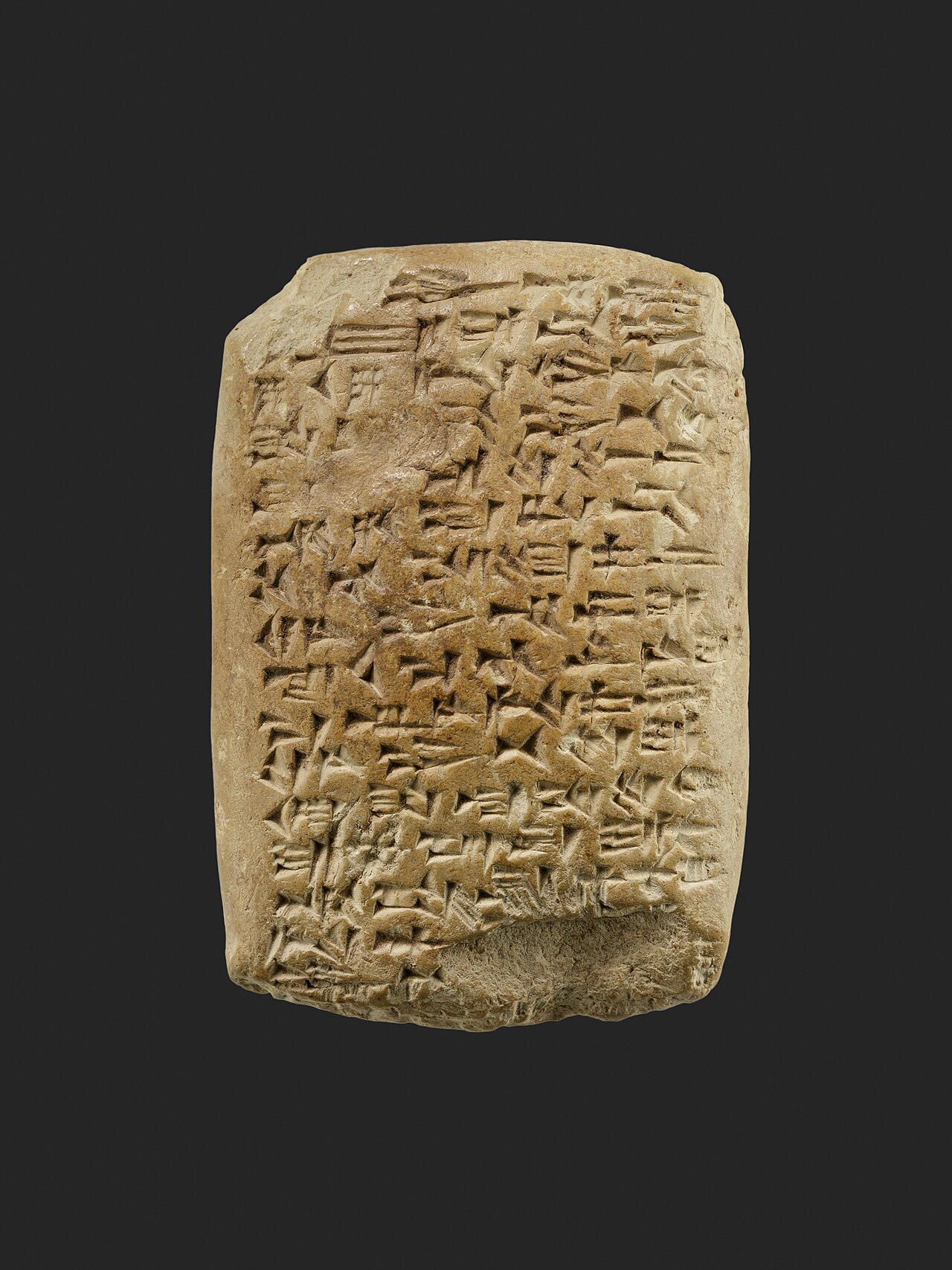 An Amarna Letter, a small clay tablet covered in cuneiform
