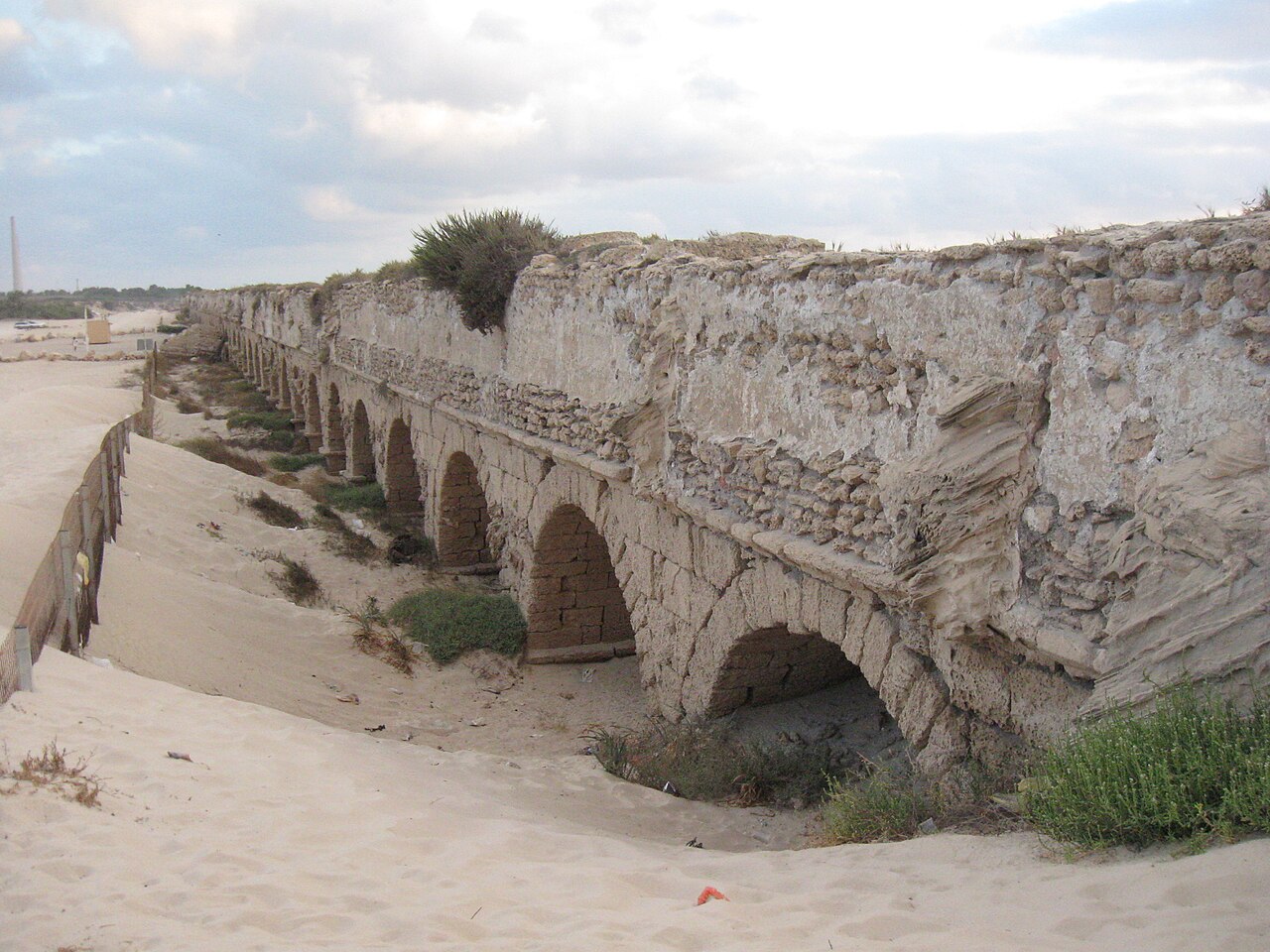 The ruins of Caesarea Maritima with the Mediterranean beyond