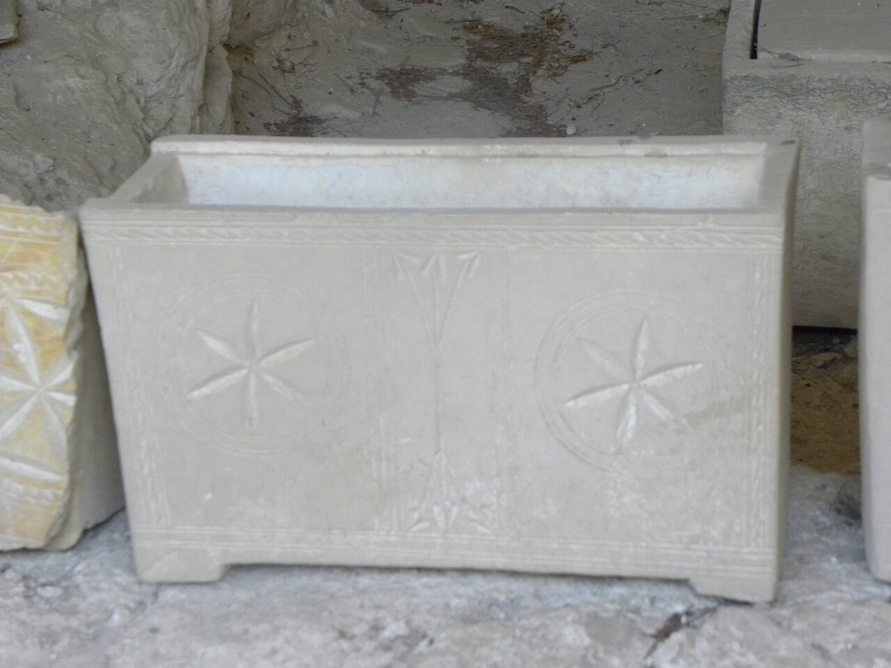 A first-century Jewish limestone ossuary of the kind found in the Talpiot tomb